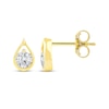 Thumbnail Image 3 of Diamond Solitaire Teardrop Frame Earrings 1/2 ct tw 10K Yellow Gold (I/I2)