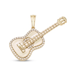 Men's Diamond Guitar Charm 1/4 ct tw 10K Yellow Gold