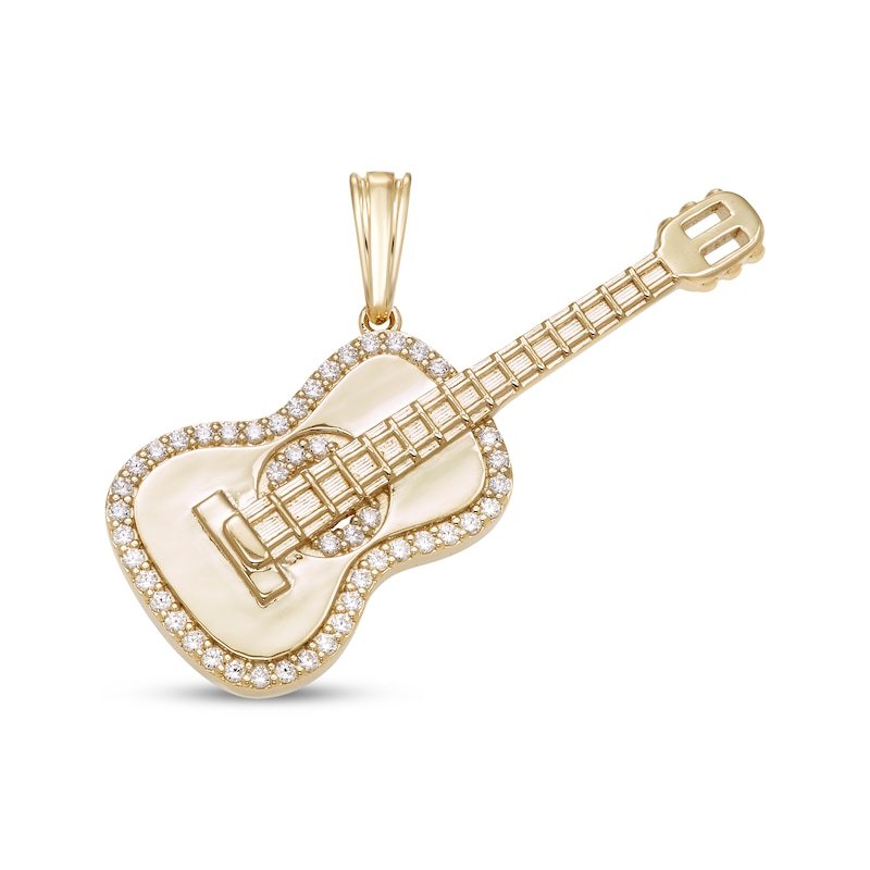 Main Image 1 of Men's Diamond Guitar Charm 1/4 ct tw 10K Yellow Gold