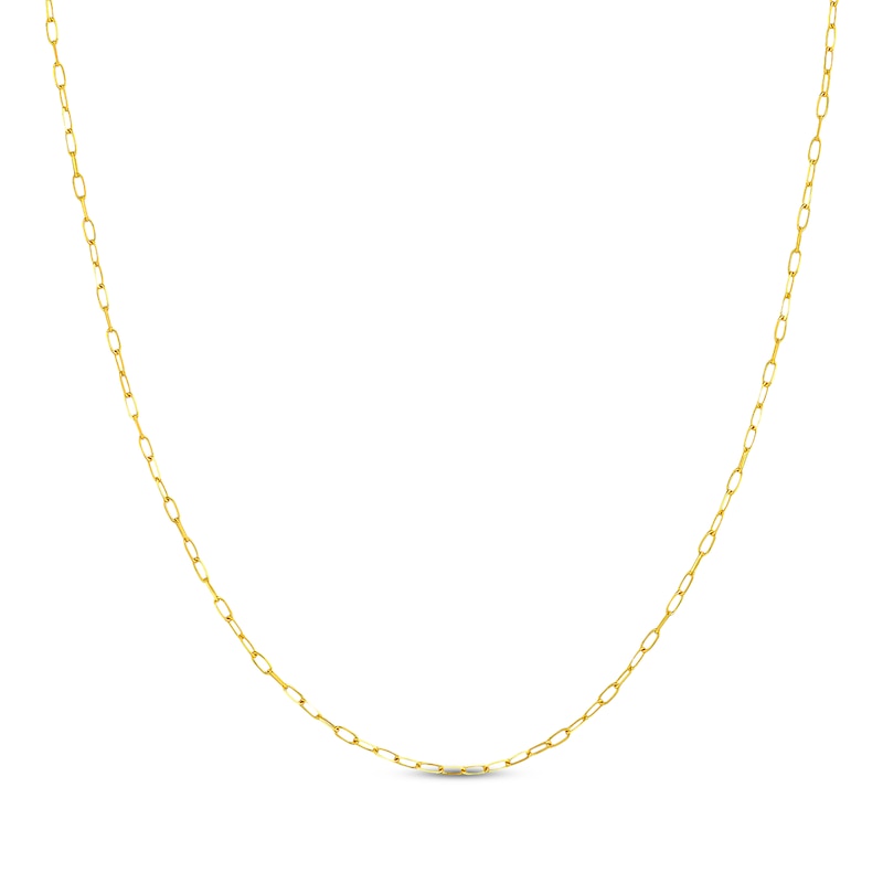 Main Image 1 of 1.7mm Paperclip Chain Necklace Solid 14K Yellow Gold 20"