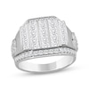 Thumbnail Image 1 of KAY Lab-Grown Diamonds Men's Square & Round-Cut Multi-Stone Ring 3 ct tw 10K White Gold