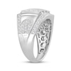Thumbnail Image 2 of KAY Lab-Grown Diamonds Men's Square & Round-Cut Multi-Stone Ring 3 ct tw 10K White Gold