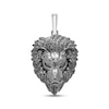 Thumbnail Image 1 of Men's Black Diamond Lion's Head Charm 1 ct tw Sterling Silver & Black Rhodium