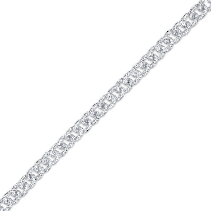 Main Image 2 of KAY Lab-Grown Diamonds Men's Cuban Curb Chain Link Bracelet 6 ct tw Sterling Silver 8.5"