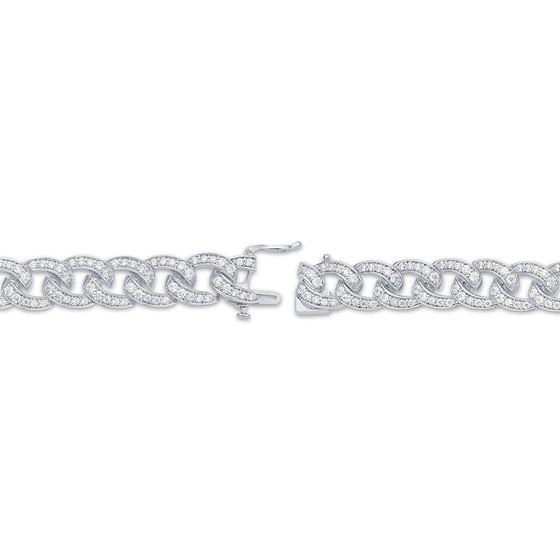 Main Image 3 of KAY Lab-Grown Diamonds Men's Cuban Curb Chain Link Bracelet 6 ct tw Sterling Silver 8.5"