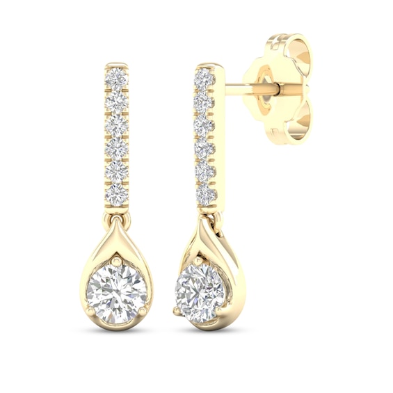 KAY Lab-Grown Diamonds Drop Earrings 1/2 ct tw 10K Yellow Gold