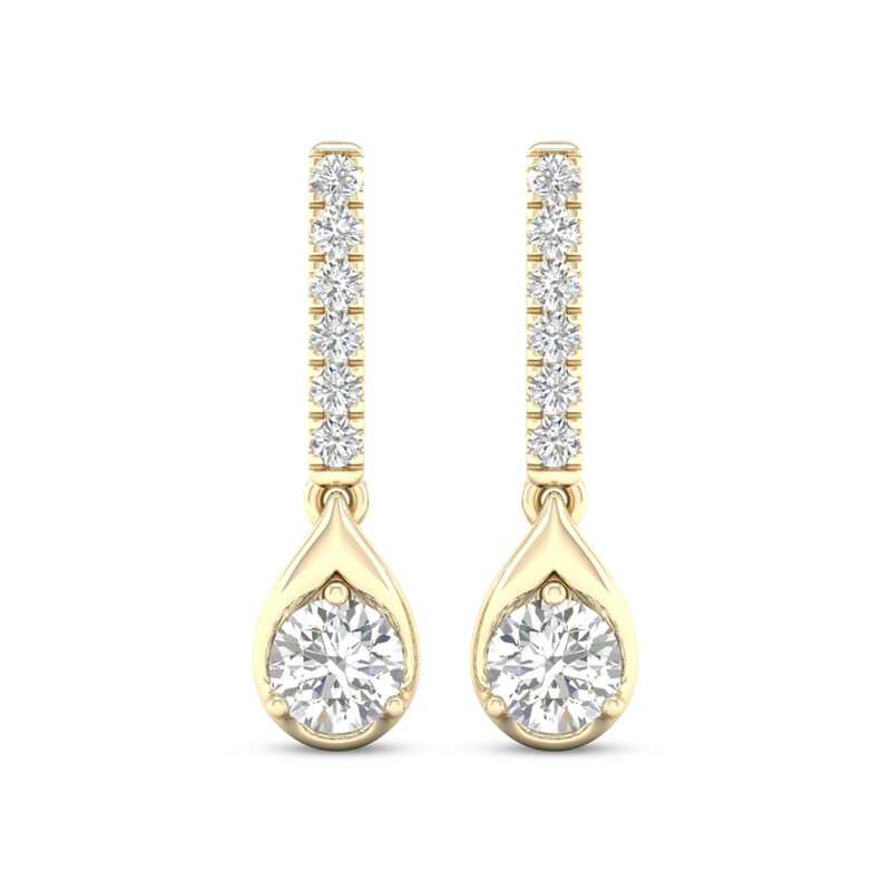 Main Image 2 of KAY Lab-Grown Diamonds Drop Earrings 1/2 ct tw 10K Yellow Gold