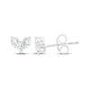 Thumbnail Image 1 of KAY Lab-Grown Diamonds Princess & Round-Cut Three-Stone Stud Earrings 1/4 ct tw 14K White Gold