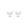 Thumbnail Image 2 of KAY Lab-Grown Diamonds Princess & Round-Cut Three-Stone Stud Earrings 1/4 ct tw 14K White Gold