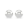 Thumbnail Image 2 of Diamond Half & Half Ball Stud Earrings 1/4 ct tw Sterling Silver
