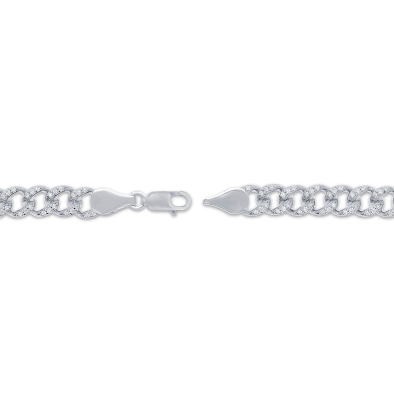 Main Image 3 of KAY Lab-Grown Diamonds Men's Cuban Chain Necklace 4-1/2 ct tw Sterling Silver 22"