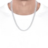 Thumbnail Image 4 of KAY Lab-Grown Diamonds Men's Cuban Chain Necklace 4-1/2 ct tw Sterling Silver 22"
