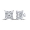 Thumbnail Image 1 of KAY Lab-Grown Diamonds Men's Concave Square Stud Earrings 3 ct tw 10K White Gold