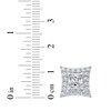 Thumbnail Image 5 of KAY Lab-Grown Diamonds Men's Concave Square Stud Earrings 3 ct tw 10K White Gold