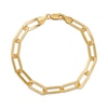 Thumbnail Image 1 of 6.5mm Paperclip Chain Bracelet Solid 24K Yellow Gold Vermeil Sterling Silver 7.5"