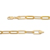 Thumbnail Image 2 of 6.5mm Paperclip Chain Bracelet Solid 24K Yellow Gold Vermeil Sterling Silver 7.5"