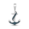 Thumbnail Image 1 of Men's Blue Diamond Anchor Charm 1/20 ct tw Sterling Silver