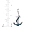 Thumbnail Image 3 of Men's Blue Diamond Anchor Charm 1/20 ct tw Sterling Silver
