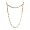 Thumbnail Image 2 of 6.5mm Paperclip Chain Necklace Solid 24K Yellow Gold Vermeil Sterling Silver 18.25"