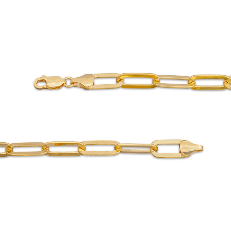 Main Image 3 of 6.5mm Paperclip Chain Necklace Solid 24K Yellow Gold Vermeil Sterling Silver 18.25"
