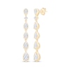 Thumbnail Image 1 of KAY Lab-Grown Diamonds Pear-Shaped & Round-Cut Drop Earrings 1-3/4 ct tw 14K Yellow Gold