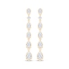 Thumbnail Image 2 of KAY Lab-Grown Diamonds Pear-Shaped & Round-Cut Drop Earrings 1-3/4 ct tw 14K Yellow Gold