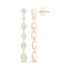 Thumbnail Image 3 of KAY Lab-Grown Diamonds Pear-Shaped & Round-Cut Drop Earrings 1-3/4 ct tw 14K Yellow Gold