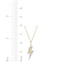Thumbnail Image 3 of Diamond Lightning Necklace 1/20 ct tw 24K Yellow Gold-Plated Sterling Silver 18"