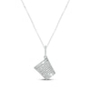 Thumbnail Image 1 of Diamond Shot Glass Necklace 1/20 ct tw Sterling Silver 18"
