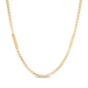 Thumbnail Image 1 of 2.4mm Bar Station Chain Necklace Hollow 10K Yellow Gold 22"