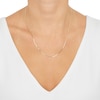 Thumbnail Image 2 of 1.1mm Herringbone Chain Necklace Hollow 14K Yellow Gold 18"