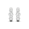 Thumbnail Image 2 of KAY Lab-Grown Diamonds Three-Stone Huggie Hoop Earrings 3 ct tw 10K White Gold
