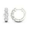 Thumbnail Image 3 of KAY Lab-Grown Diamonds Three-Stone Huggie Hoop Earrings 3 ct tw 10K White Gold