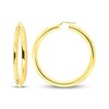 Thumbnail Image 3 of Polished Hoop Earrings 24K Yellow Gold Vermeil Sterling Silver 72mm