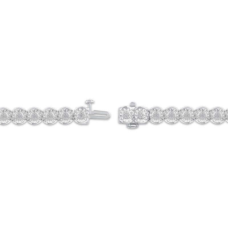 Main Image 3 of Diamond Tennis Necklace 1/2 ct tw Sterling Silver 17"
