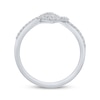 Thumbnail Image 3 of Diamond Heart Knot Ring 1/5 ct tw Sterling Silver