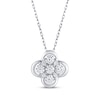 Thumbnail Image 1 of KAY Lab-Grown Diamond Multi-Stone Clover Necklace 1/3 ct tw Sterling Silver 18"