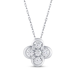 KAY Lab-Grown Diamond Multi-Stone Clover Necklace 1/3 ct tw Sterling Silver 18"