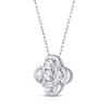 Thumbnail Image 2 of KAY Lab-Grown Diamond Multi-Stone Clover Necklace 1/3 ct tw Sterling Silver 18"