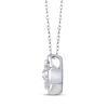Thumbnail Image 3 of KAY Lab-Grown Diamond Multi-Stone Clover Necklace 1/3 ct tw Sterling Silver 18"