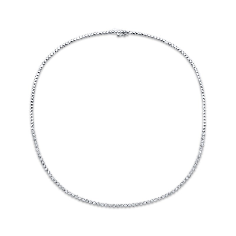 Main Image 2 of KAY Lab-Grown Diamonds Line Necklace 2 ct tw Sterling Silver 18"