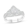 Thumbnail Image 1 of Adore Lab-Grown Diamonds Marquise-Cut Halo Bridal Set 1 ct tw 14K White Gold