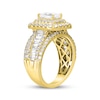 Thumbnail Image 2 of Adore Lab-Grown Diamonds Emerald-Cut Double Halo Engagement Ring 3 ct tw 14K Yellow Gold