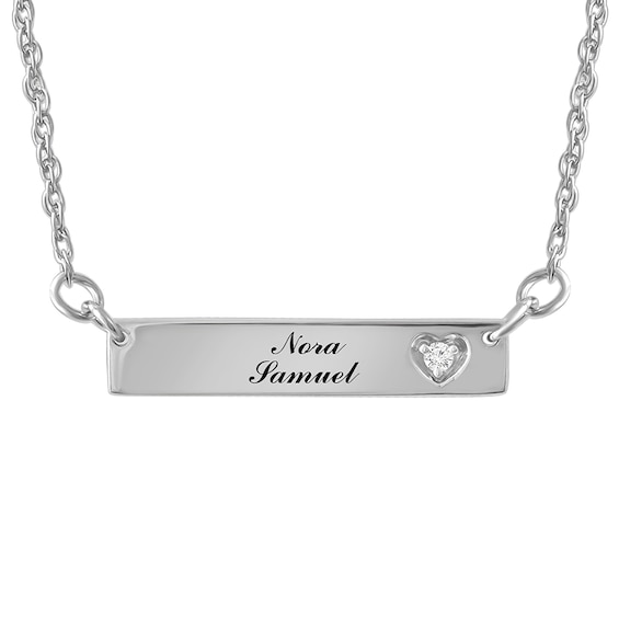 Couple's Bar Necklace (2 Lines)