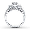 Thumbnail Image 2 of 3-Stone Diamond Ring 1 ct tw Round-cut 14K White Gold