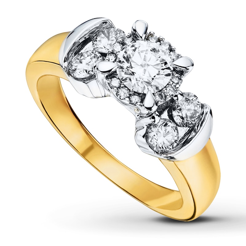 Main Image 1 of Diamond Engagement Ring 1 carat tw Round-cut 14K Two-Tone Gold