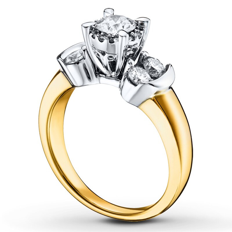 Main Image 2 of Diamond Engagement Ring 1 carat tw Round-cut 14K Two-Tone Gold