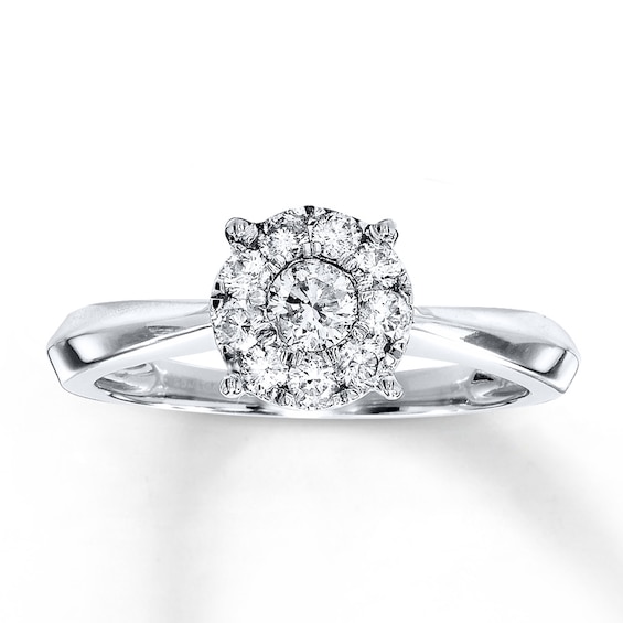 Adore Diamond Engagement Ring 1/2 ct tw Round-cut 14K White Gold