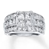 Diamond Engagement Ring 2-5/8 ct tw Princess-cut 14K White Gold