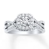 Thumbnail Image 0 of Diamond Bridal Set 3/8 ct tw Round-cut 10K White Gold